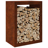 Vidaxl brandhoutrek 60x40x80 cm weervast staal