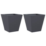 Vidaxl plantenbakken 2 st 30x30x30 cm staal antracietkleurig