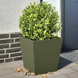 Vidaxl plantenbakken 2 st 40x40x40 cm staal olijfgroen