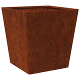 Vidaxl plantenbak 40x40x40 cm weervast staal