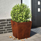 Vidaxl plantenbakken 2 st 40x40x40 cm weervast staal