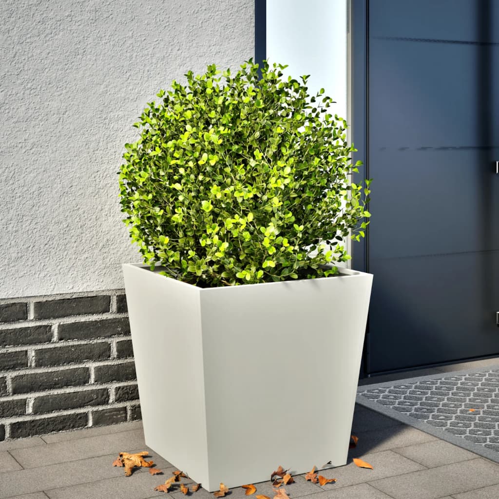 Vidaxl plantenbak 50x50x50 cm staal wit