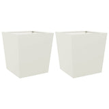 Vidaxl plantenbakken 2 st 50x50x50 cm staal wit