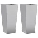 Vidaxl plantenbakken 2 st 35x35x75 cm gegalvaniseerd staal