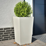 Vidaxl plantenbakken 2 st 45x45x75 cm staal wit