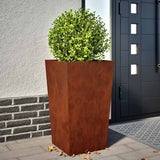 Vidaxl plantenbak 45x45x75 cm weervast staal
