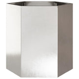 Vidaxl plantenbak zeshoek 46x40x45 cm roestvrijstaal