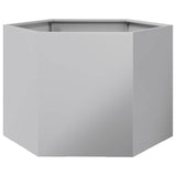 Vidaxl plantenbak zeshoek 69x60x45 cm gegalvaniseerd staal