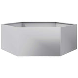 Vidaxl plantenbak zeshoek 138x120x45 cm gegalvaniseerd staal