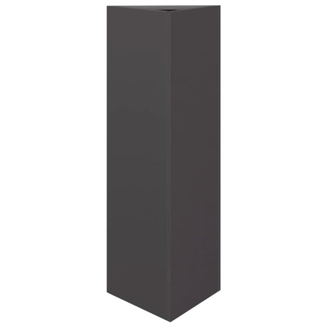 Vidaxl plantenbak driehoek 30x26x75 cm staal zwart