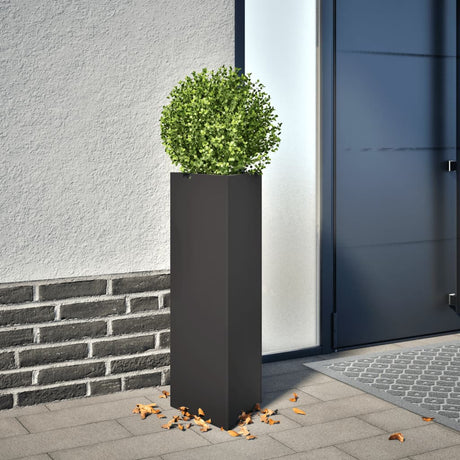 Vidaxl plantenbakken 2 st driehoek 30x26x75 cm staal zwart