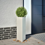 Vidaxl plantenbak driehoek 30x26x75 cm staal wit