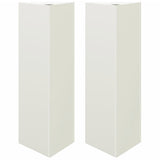 Vidaxl plantenbakken 2 st driehoek 30x26x75 cm staal wit