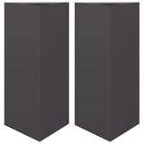 Vidaxl plantenbakken 2 st driehoek 40x34,5x70 cm staal zwart