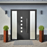 Vidaxl plantenbakken 2 st driehoek 40x40x75 cm weervast staal