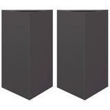 Vidaxl plantenbakken 2 st driehoek 50x43x75 cm staal zwart