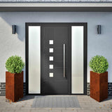 Vidaxl plantenbakken 2 st driehoekig 50x43x75 cm weervast staal