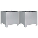 Vidaxl plantenbakken 2 st 30x30x30 cm gegalvaniseerd staal