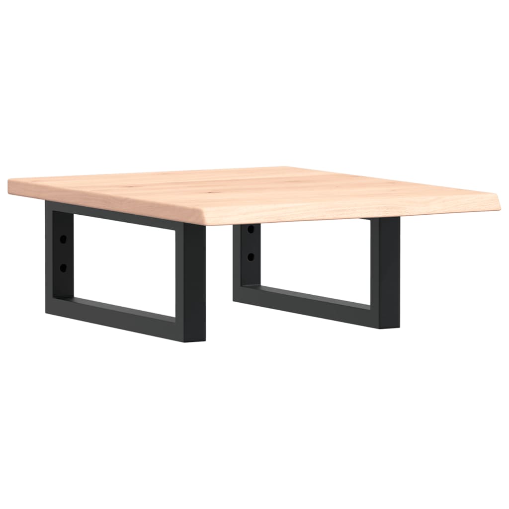Vidaxl badkamer wandschap staal en massief eikenhout