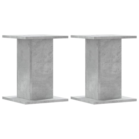 VidaXL Speakerstandaards 2 st 30x30x40 cm bewerkt hout betongrijs