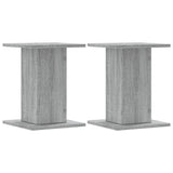 VidaXL Speakerstandaards 2 st 30x30x40 cm bewerkt hout grijs sonoma