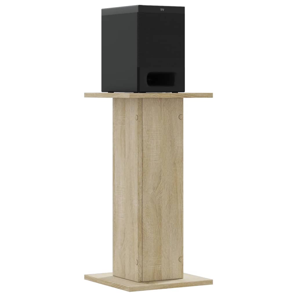 VidaXL Speakerstandaards 2 st 30x30x60 cm bewerkt hout sonoma eiken