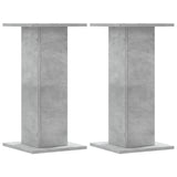 VidaXL Speakerstandaards 2 st 30x30x60 cm bewerkt hout betongrijs