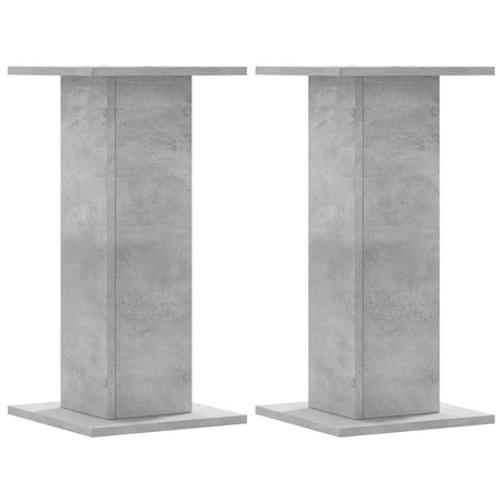 VidaXL Speakerstandaards 2 st 30x30x60 cm bewerkt hout betongrijs