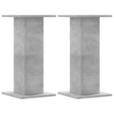 Vidaxl speakerstandaards 2 st 30x30x60 cm bewerkt hout betongrijs
