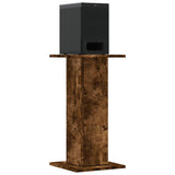 Vidaxl speakerstandaards 2 st 30x30x60 cm bewerkt hout gerookt eiken