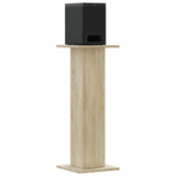 VidaXL Speakerstandaards 2 st 30x30x80 cm bewerkt hout sonoma eiken