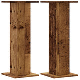 Vidaxl speakerstandaards 2 st 30x30x80 cm bewerkt hout oud houtkleurig