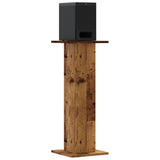 Vidaxl speakerstandaards 2 st 30x30x80 cm bewerkt hout oud houtkleurig