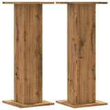 Vidaxl speakerstandaards 2 st 30x30x80 cm hout artisanaal eikenkleurig