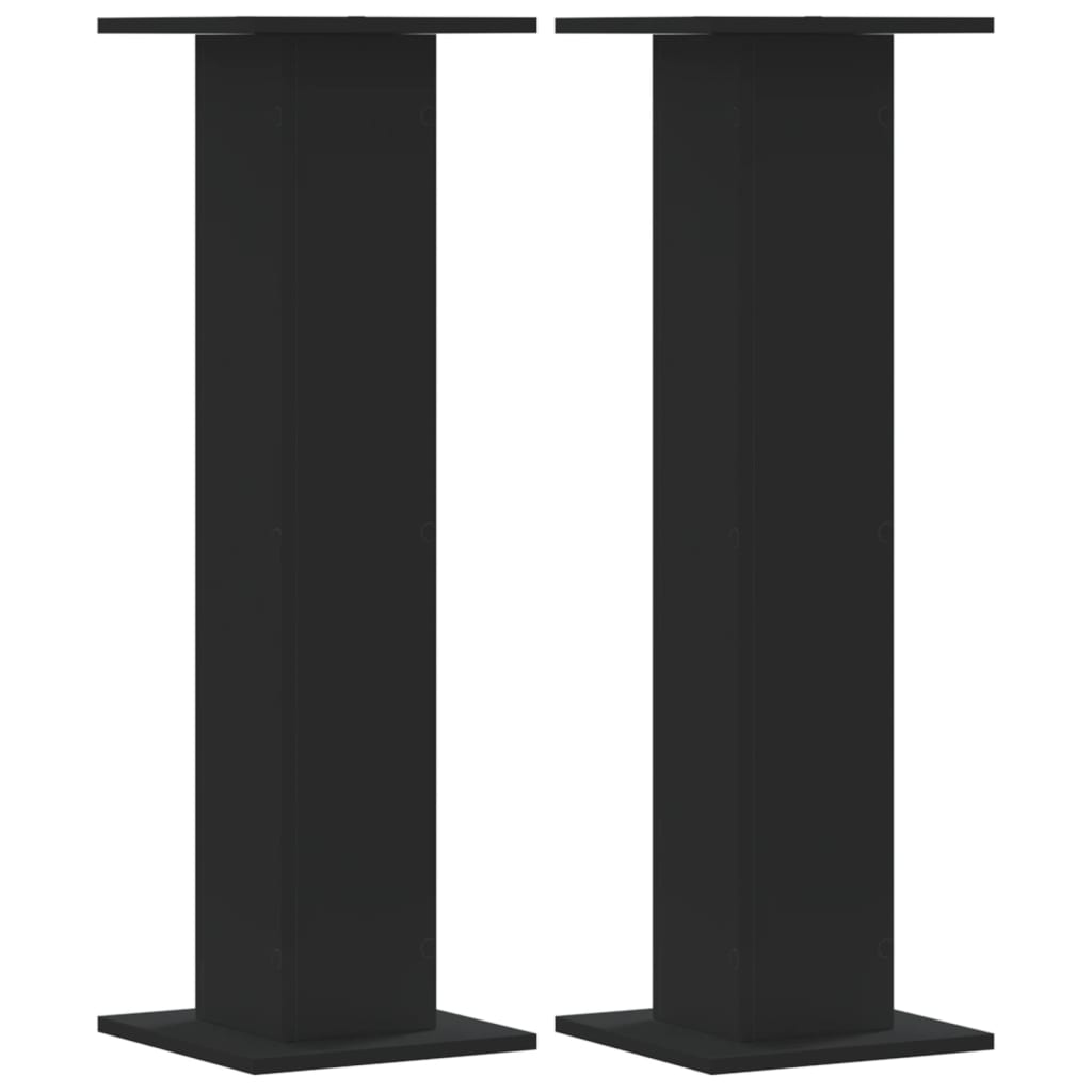 VidaXL Speakerstandaards 2 st 30x30x95 cm bewerkt hout zwart