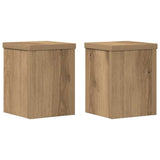 Vidaxl plantenstandaards 2 st 15x15x20 cm hout artisanaal eiken