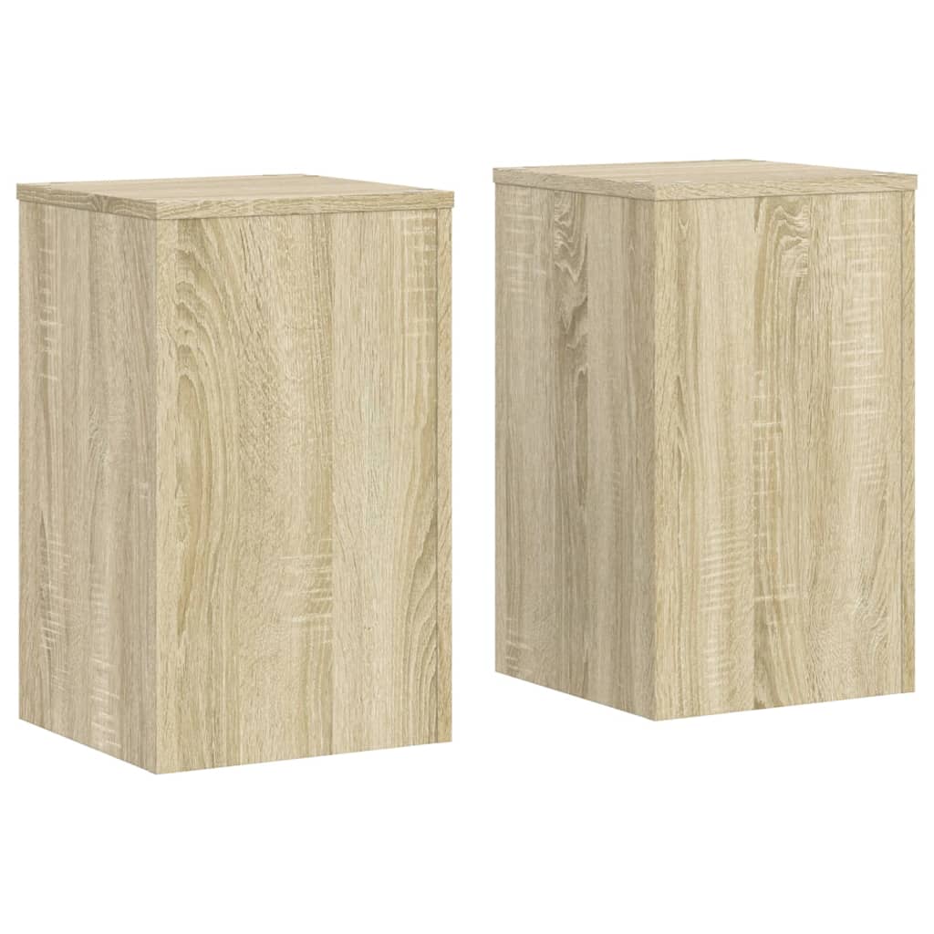 Vidaxl plantenstandaards 2 st 30x30x50 cm bewerkt hout sonoma eiken