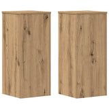 Vidaxl plantenstandaards 2 st 30x30x70 cm hout artisanaal eiken