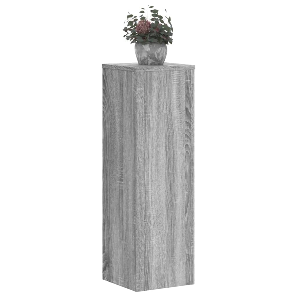 Vidaxl plantenstandaards 2 st 25x25x80 cm bewerkt hout grijs sonoma