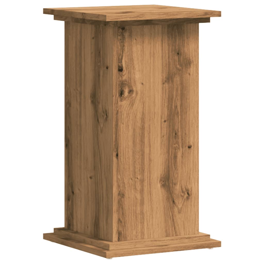 Vidaxl plantenstandaard 33x33x60 cm bewerkt hout artisanaal eiken