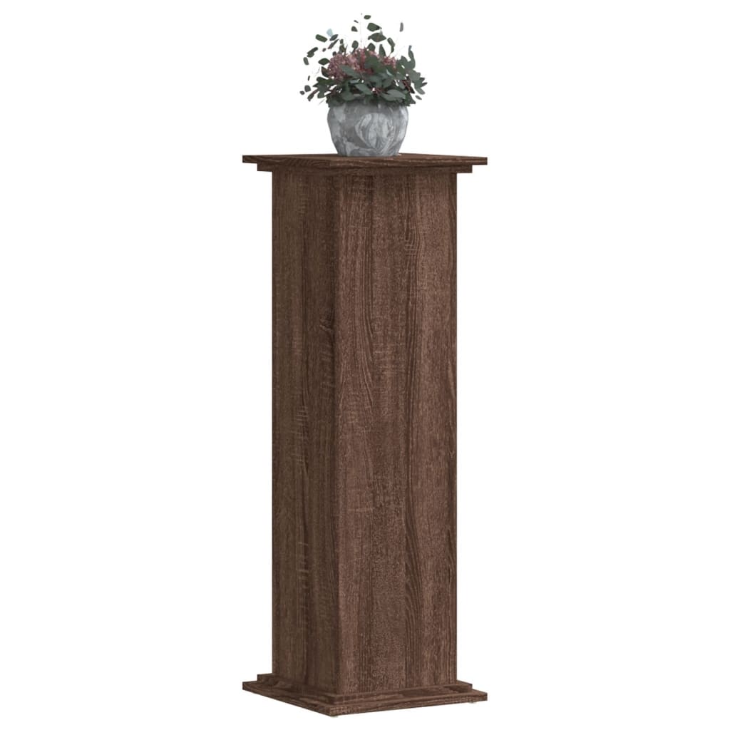 Vidaxl plantenstandaard 33x33x100 cm bewerkt hout bruin eikenkleurig