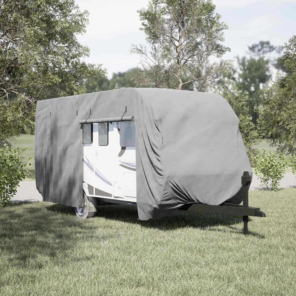 Vidaxl caravanhoes 610x250x220 cm vliesvlies grijs