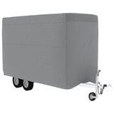 Vidaxl paardentrailerhoes 396x178x250 cm vliesvlies grijs