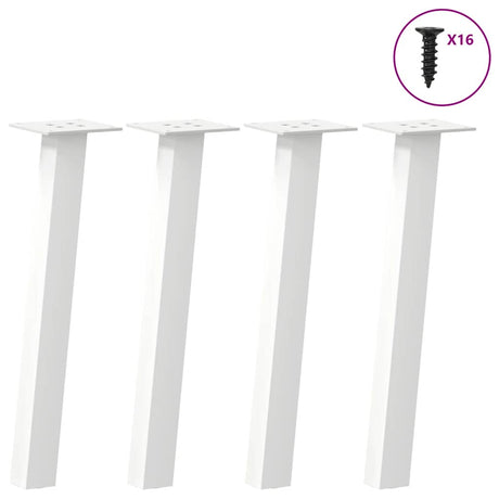 Vidaxl salontafelpoten 4 st 42 cm staal wit