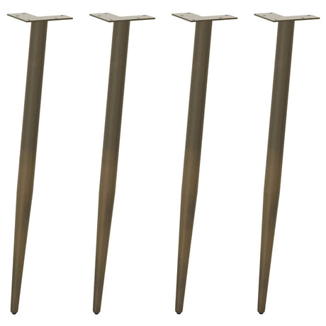 Vidaxl console tafelpoten conische vorm 4 st 72-73 cm staal naturel