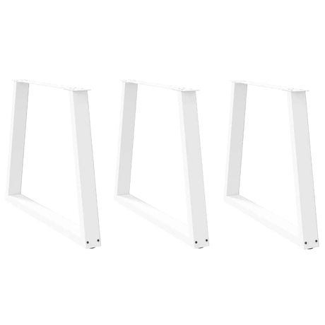 Vidaxl eettafelpoten 3 st v-vormig 80x(72-73,3) cm staal wit