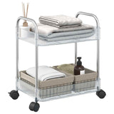 Vidaxl opbergtrolley 2-laags 37x28x43,5 cm acryl transparant