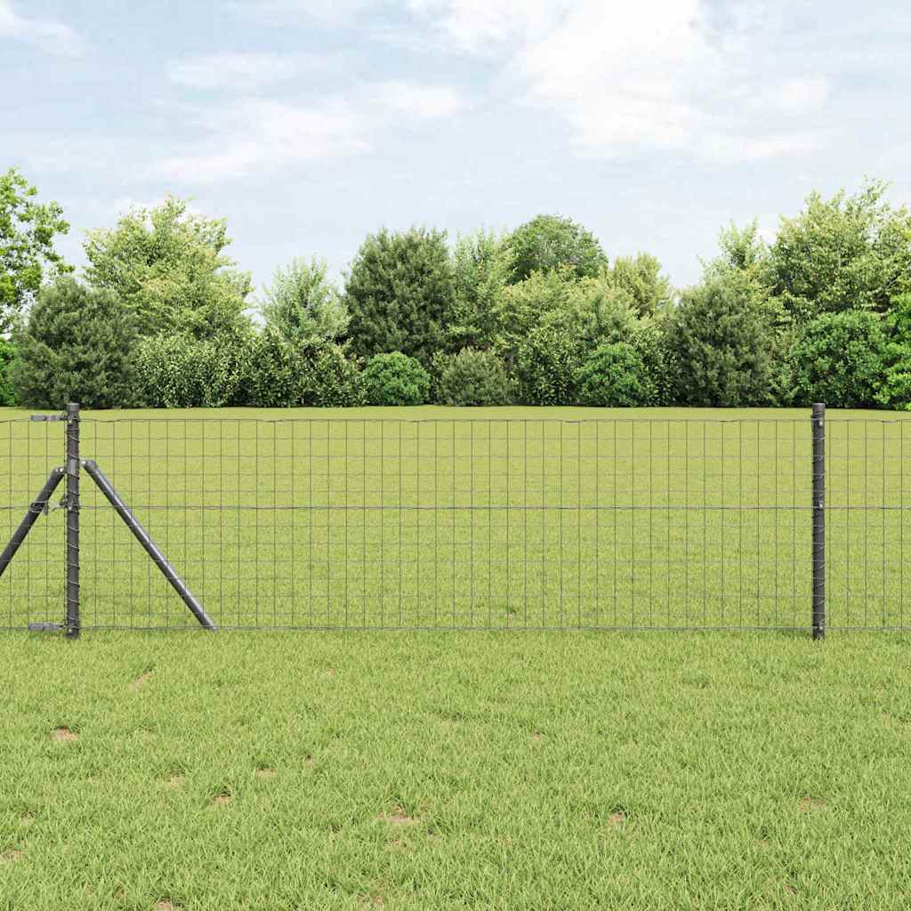 Vidaxl afrasteringspaal 26 pcs grijs 3,2 x 3,2 x 80 cm