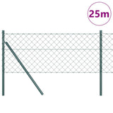 Vidaxl afrasteringspaal groen 25 x 0,6 m (60 x 60 mm gaas)