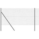 Vidaxl afrasteringspaal grijs 10 x 1 m (40 x 40 mm gaas) staal en pvc